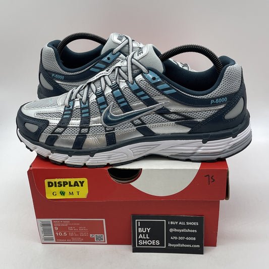 Size 9 - Nike P-6000 Armory Navy Flat Silver (CD6404-402)