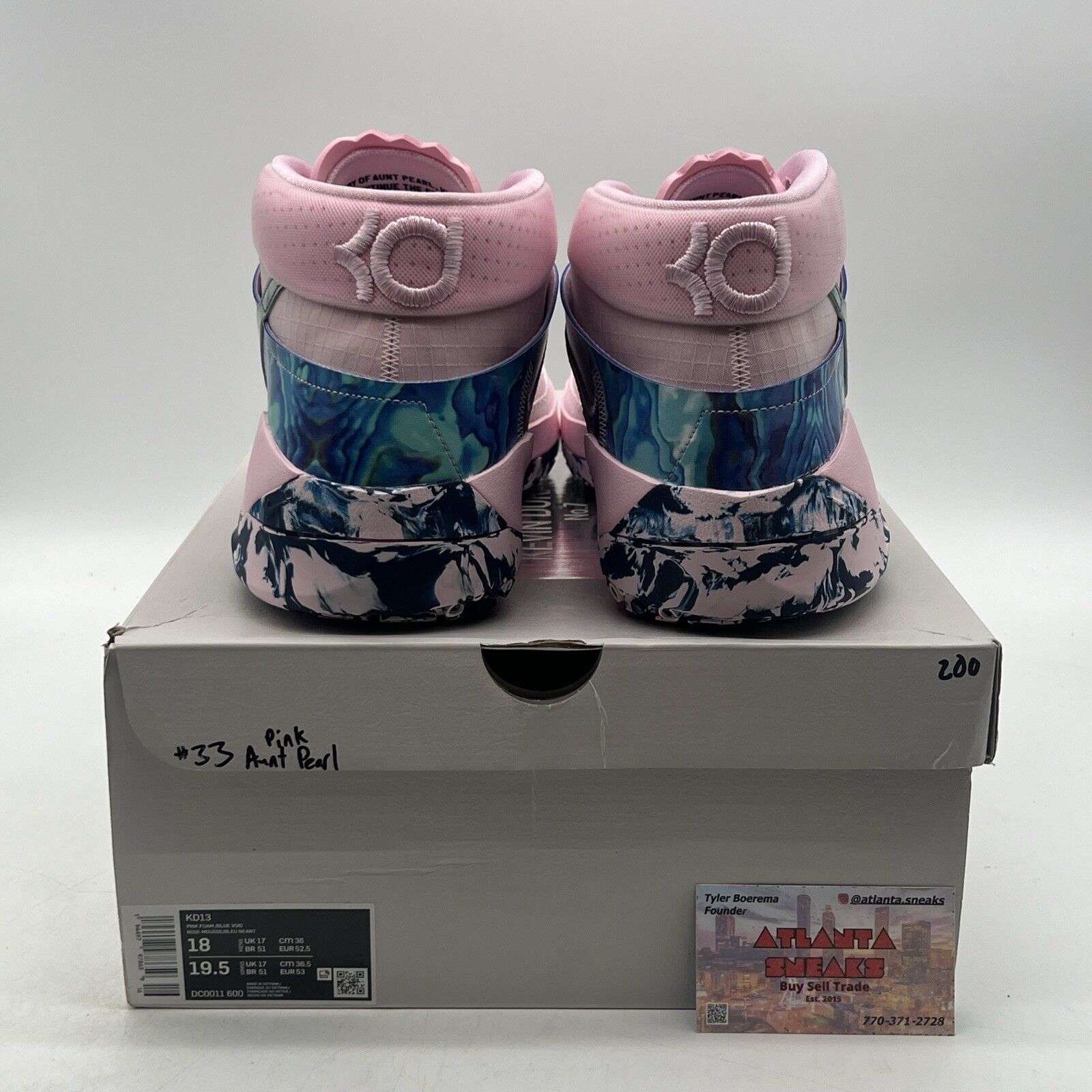 Size 18 - Nike KD 13 Aunt Pearl Navy Pink (DC0011-600)
