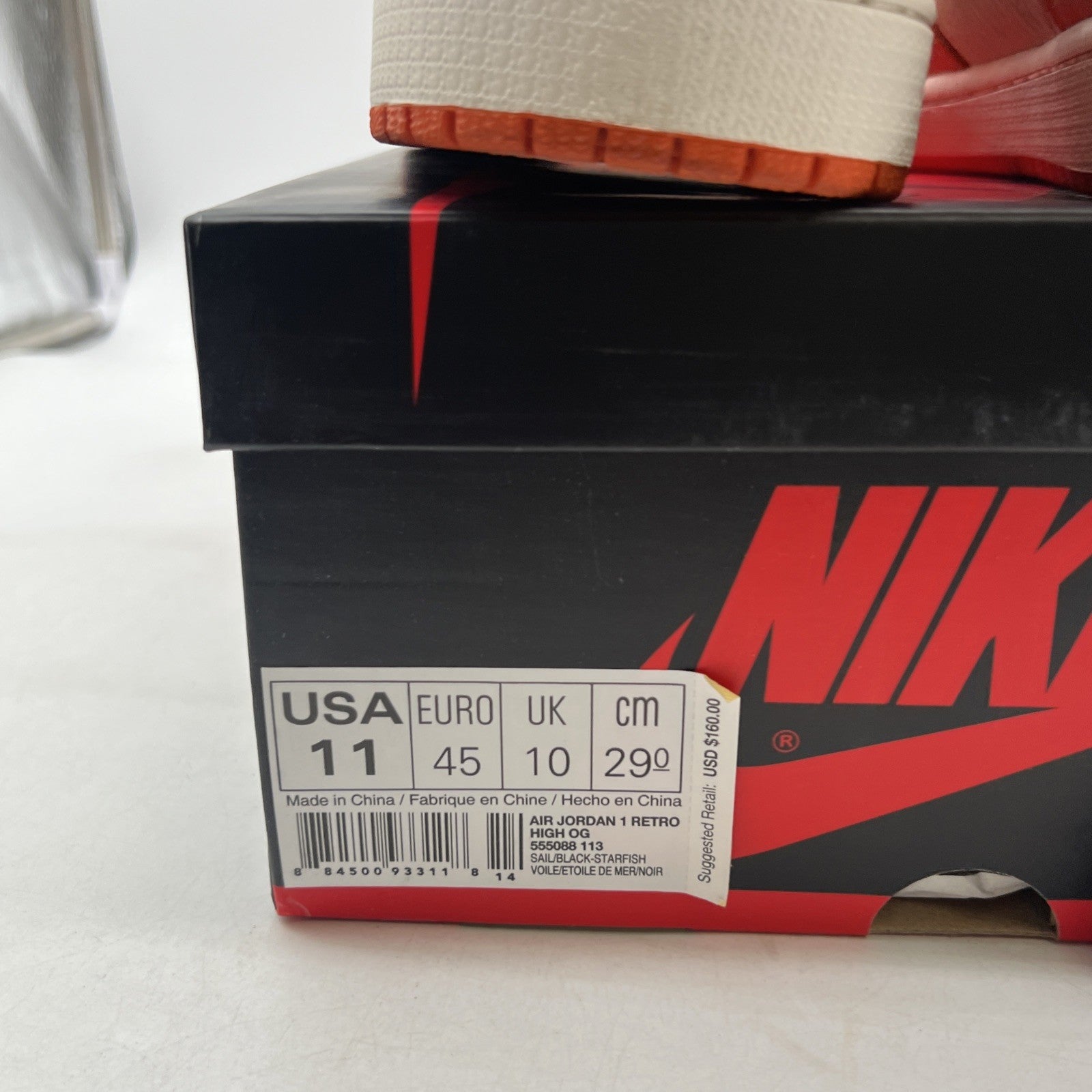 Size 11 - Air Jordan 1 Retro High OG shattered backboard away 2016 (555088-113)