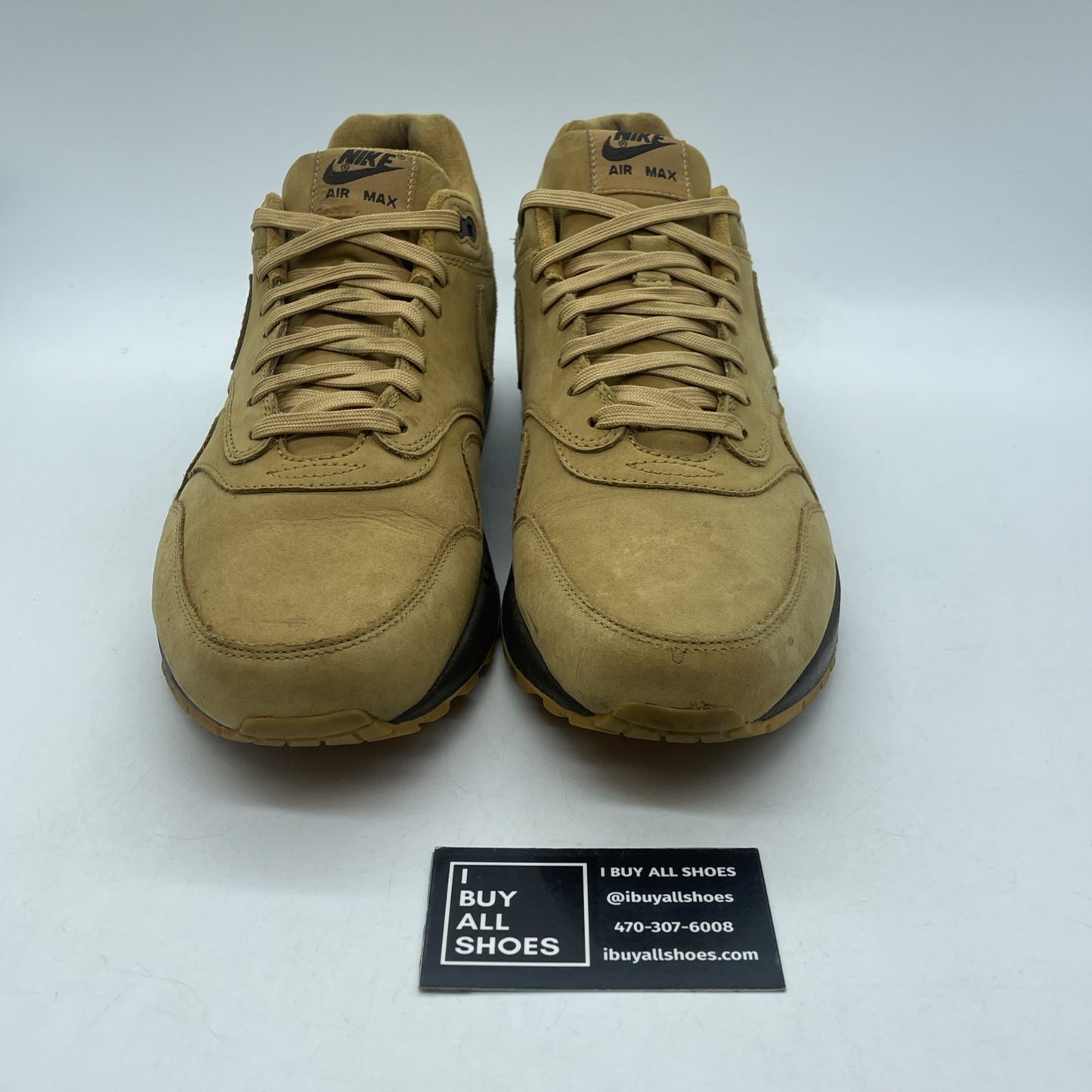 Size 13 - Nike Air Max 1 QS Flax Brown Suede (704997-200)