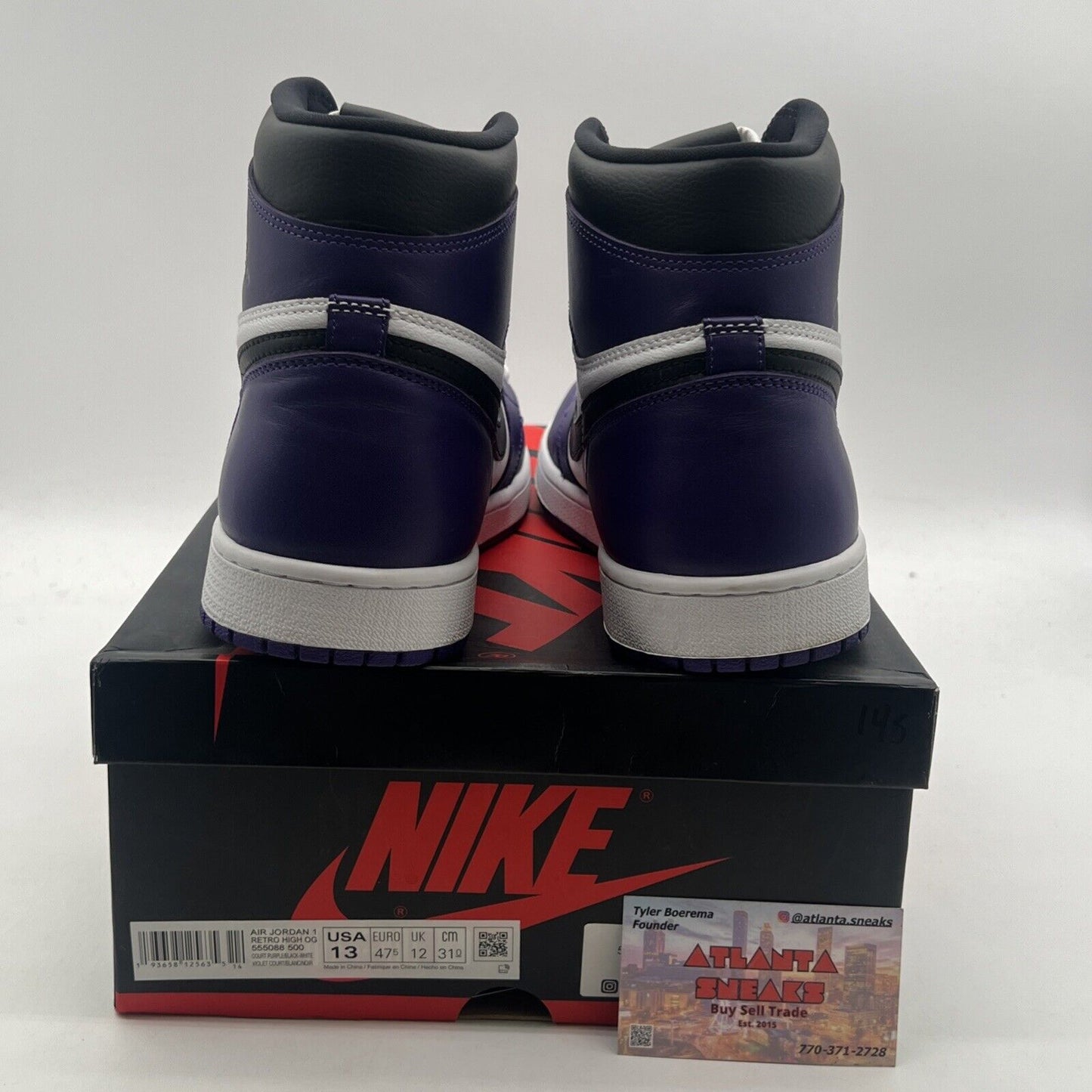 Size 13 - Air Jordan 1 Retro OG High Court Purple 2.0 (555088-500)