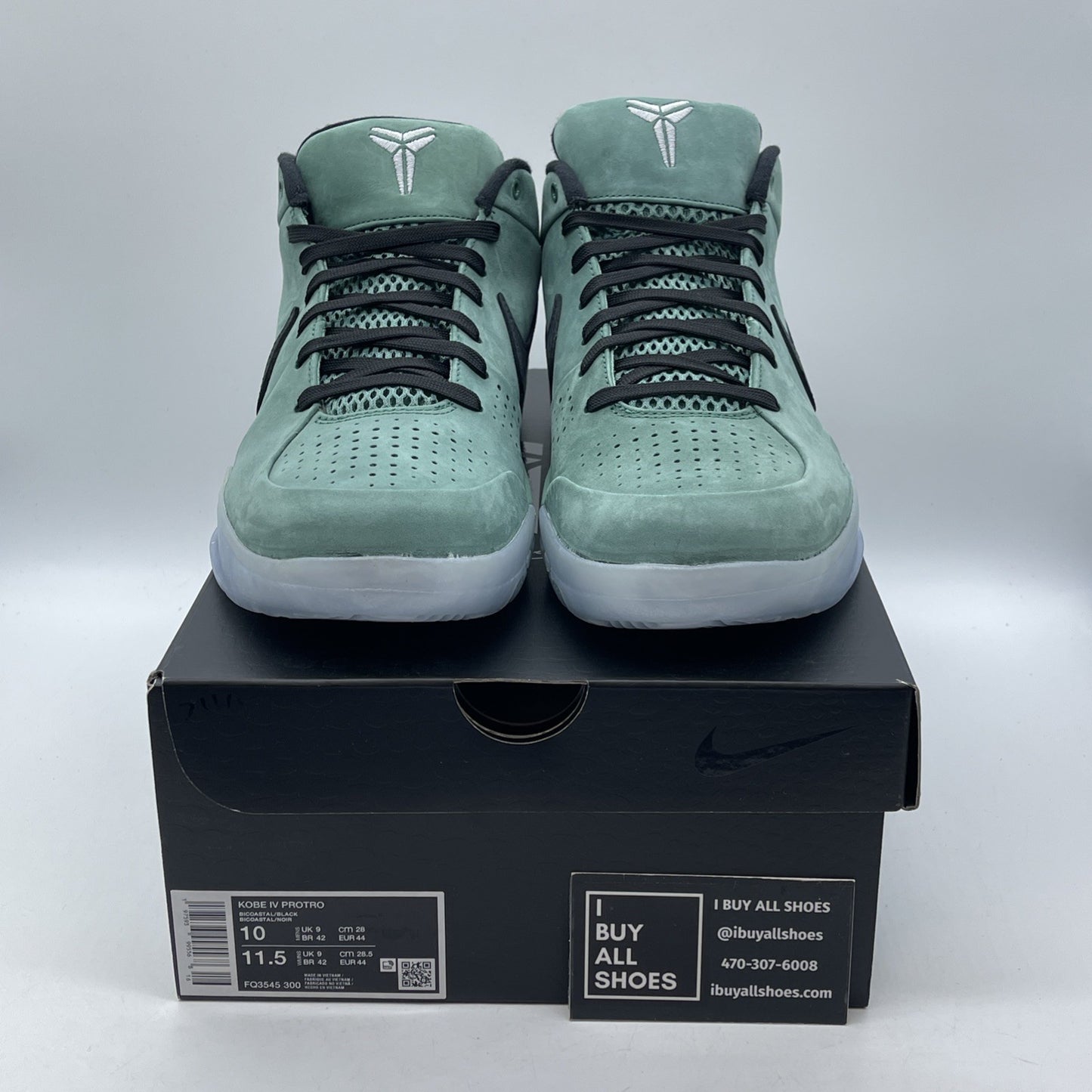 Size 10 - Nike Zoom Kobe 4 Protro Girl Dad Green Black Suede (FQ3545-300)