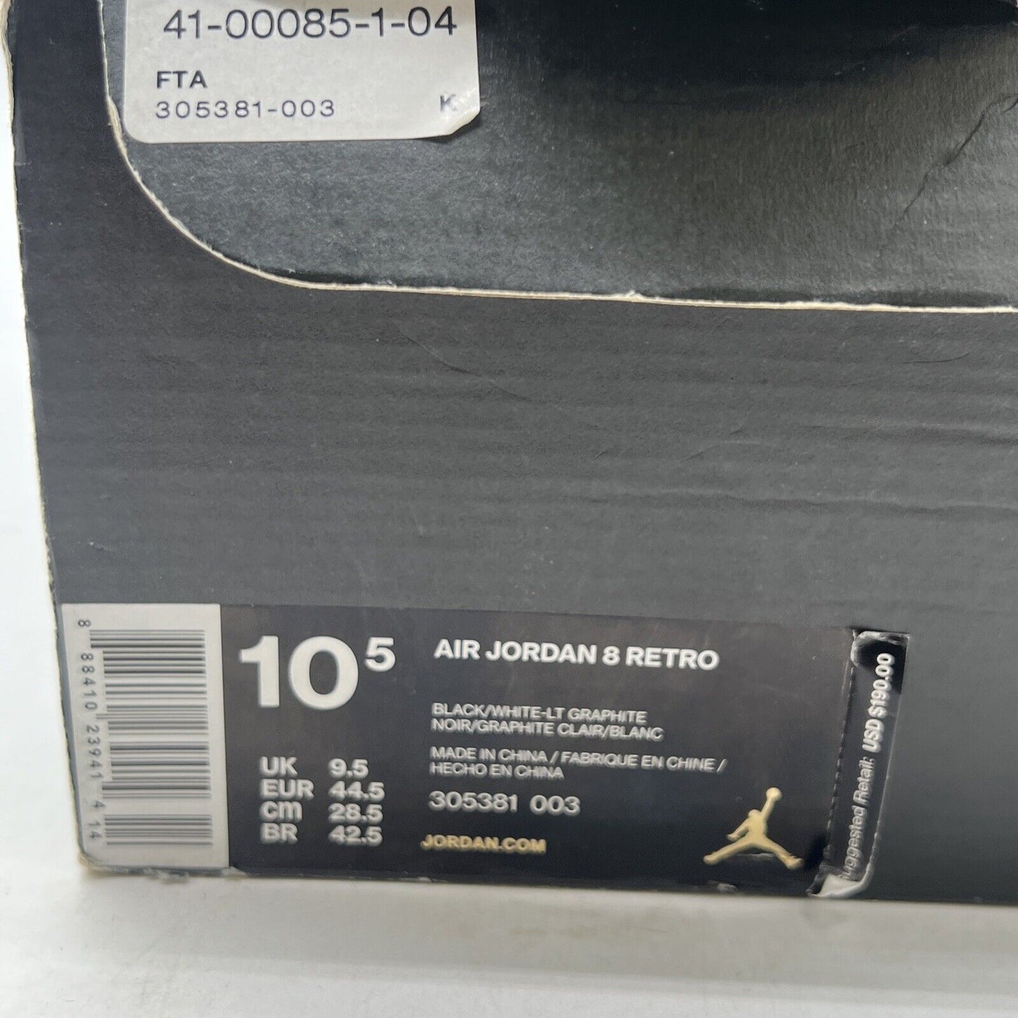 Size 10.5 - Air Jordan 8 Retro 2015 Chrome (305381-003)