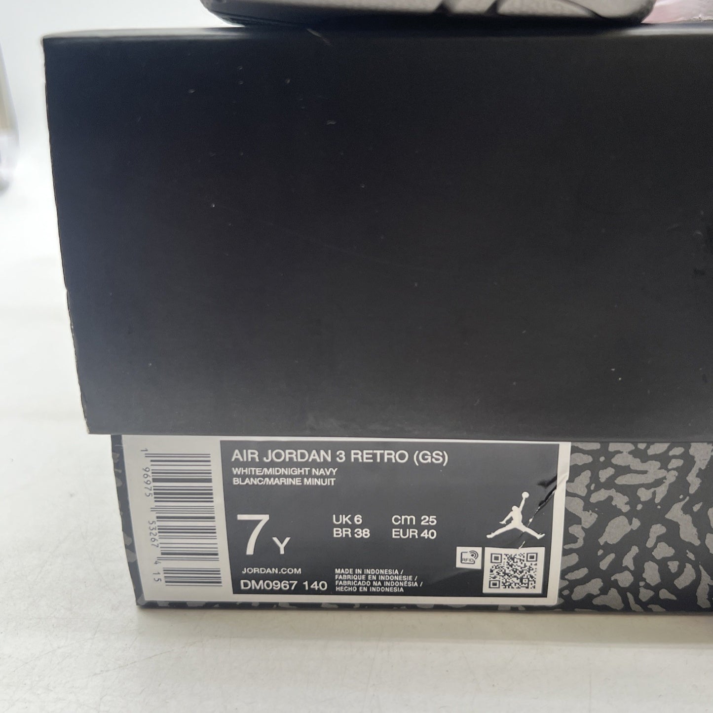 Size 7Y - Air Jordan 3 Retro Midnight Navy (DM0967-140)
