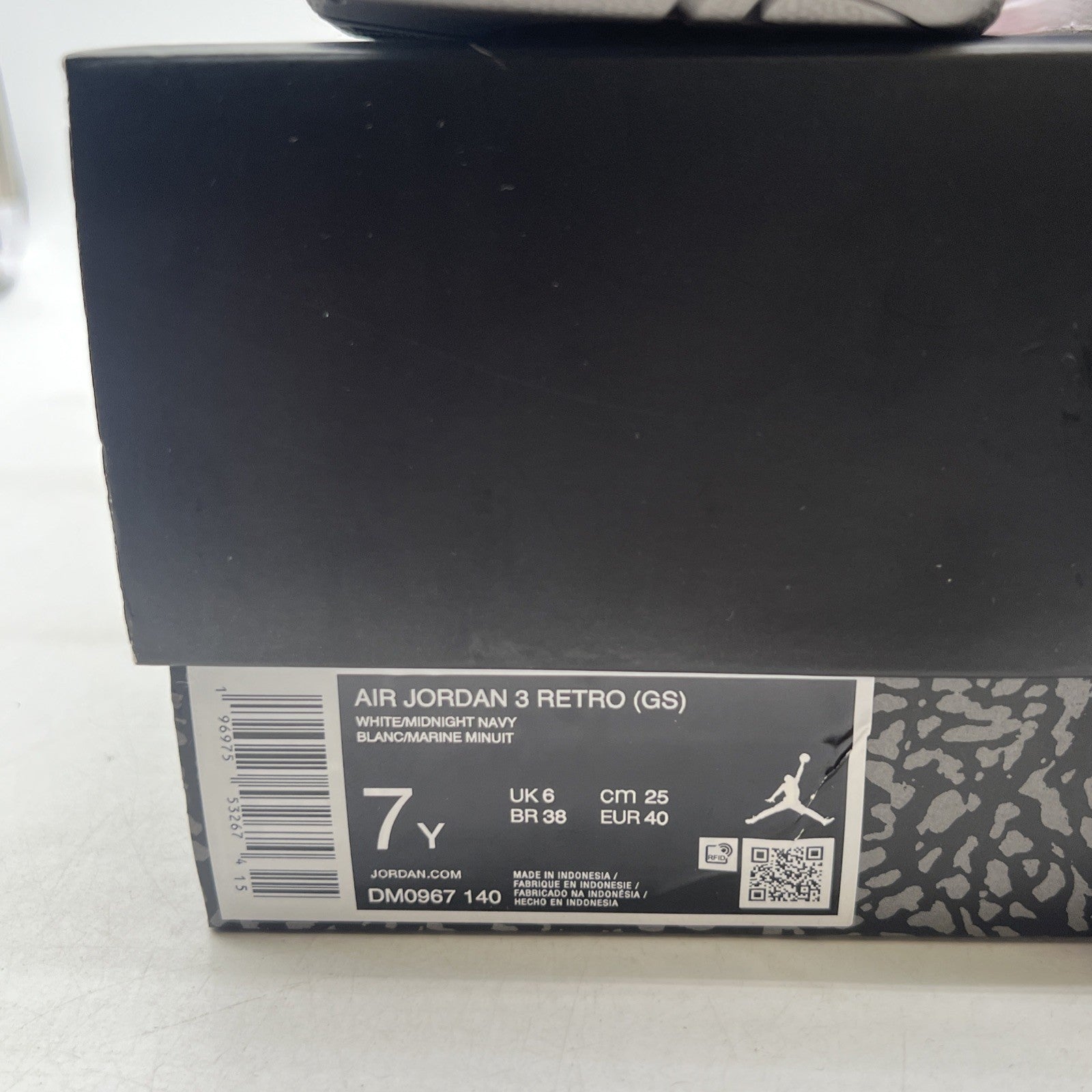 Size 7Y - Air Jordan 3 Retro Midnight Navy (DM0967-140)