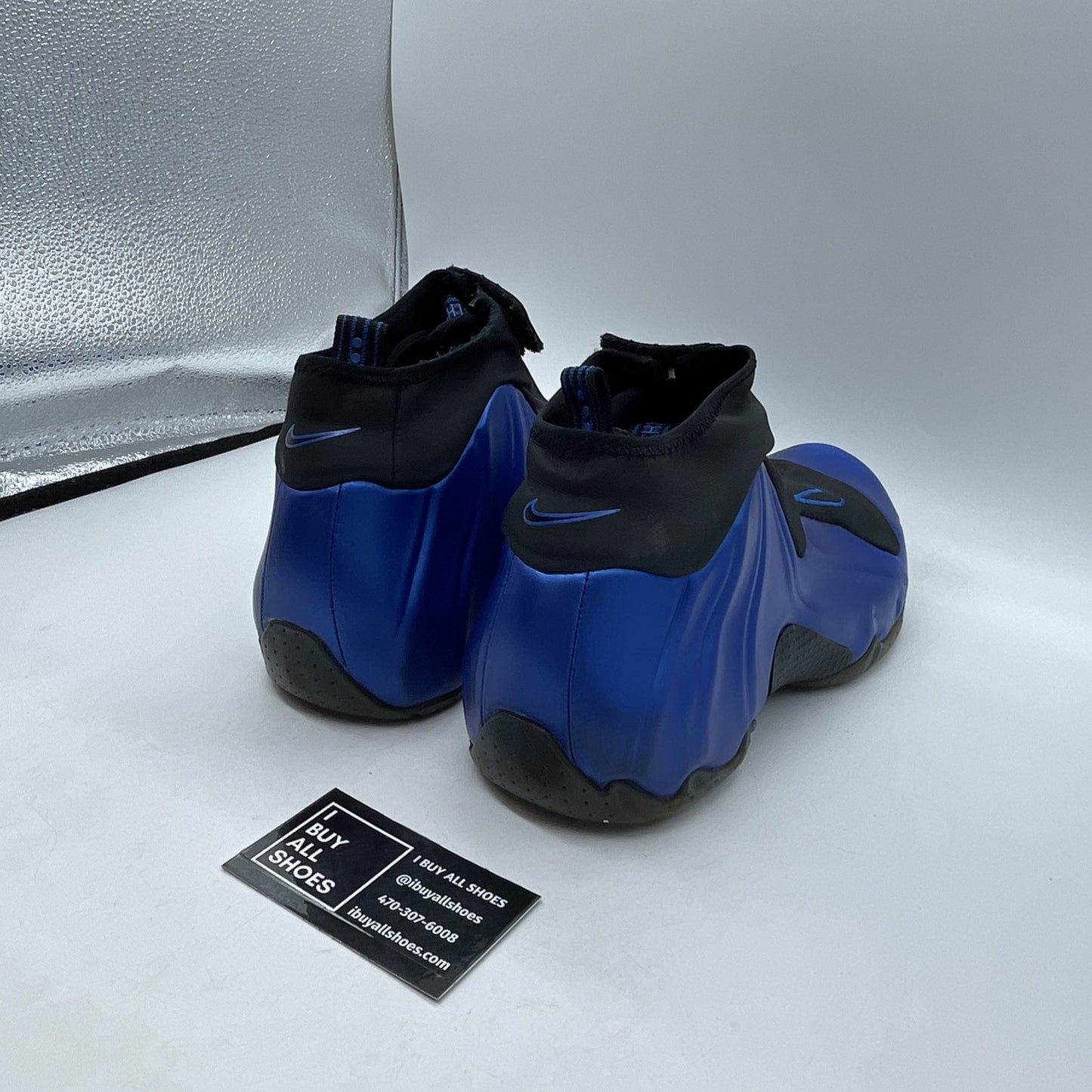Size 11.5 - Nike Air Flightposite One Dark Neon Royal Black (AO9378-500)