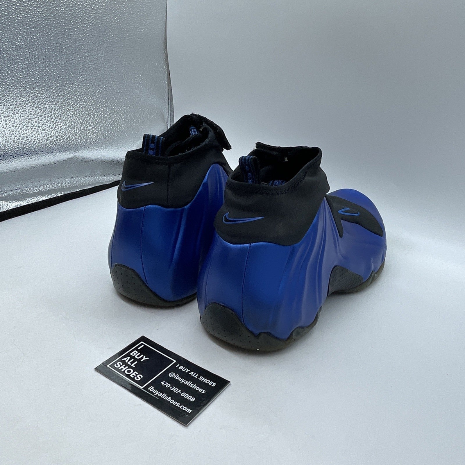 Size 11.5 - Nike Air Flightposite One Dark Neon Royal Black (AO9378-500)