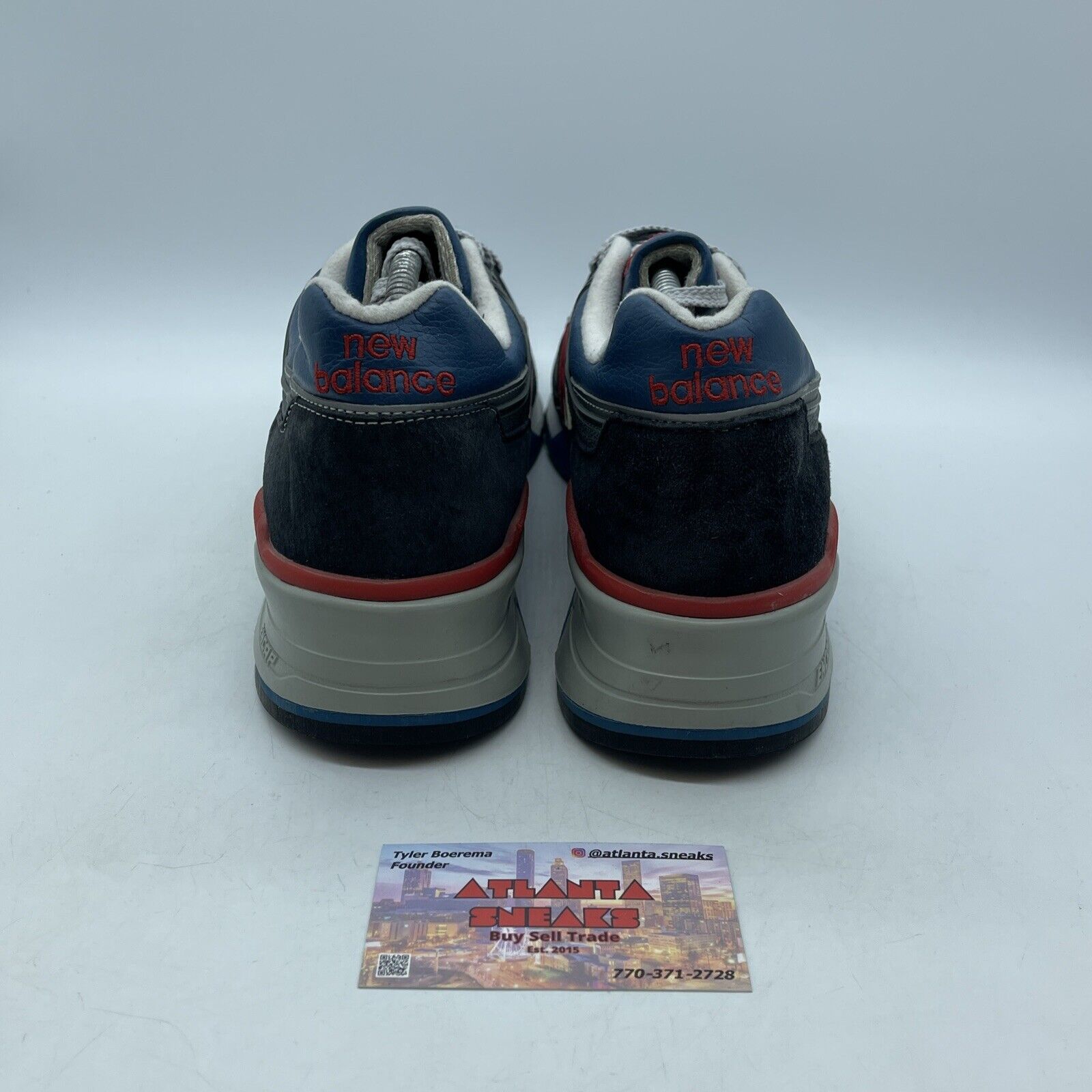 Size 11 - New Balance 997 Blue Black Red Grey Suede Leather (M997JNB)