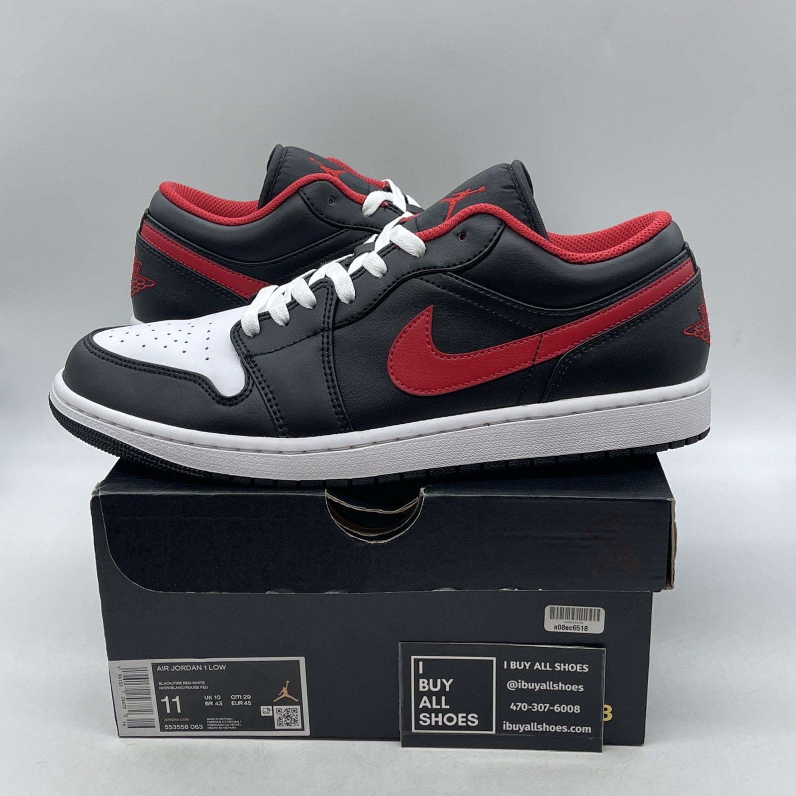 Size 11 - Air Jordan 1 Low White Toe 2022 (553558-063)
