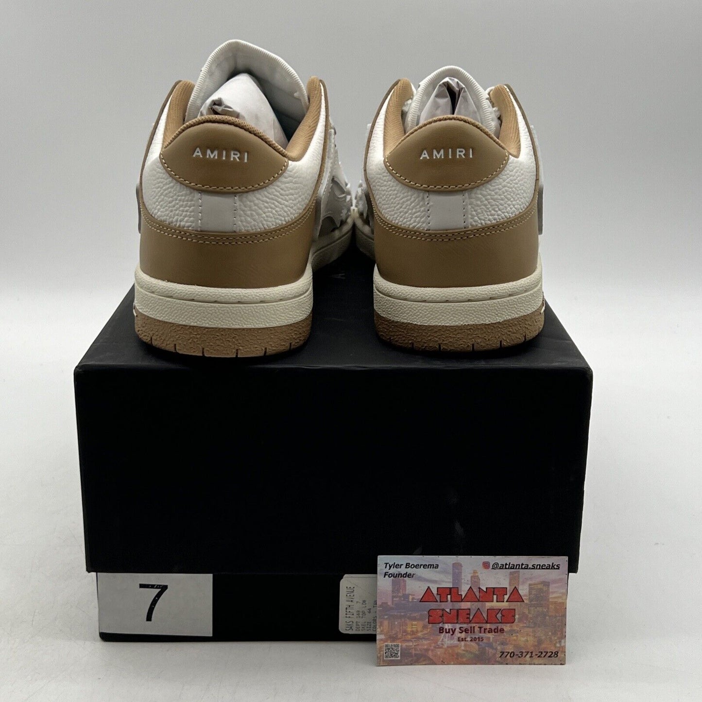Size 11 - Amiri Skel Top Low 'Tan' Sneakers