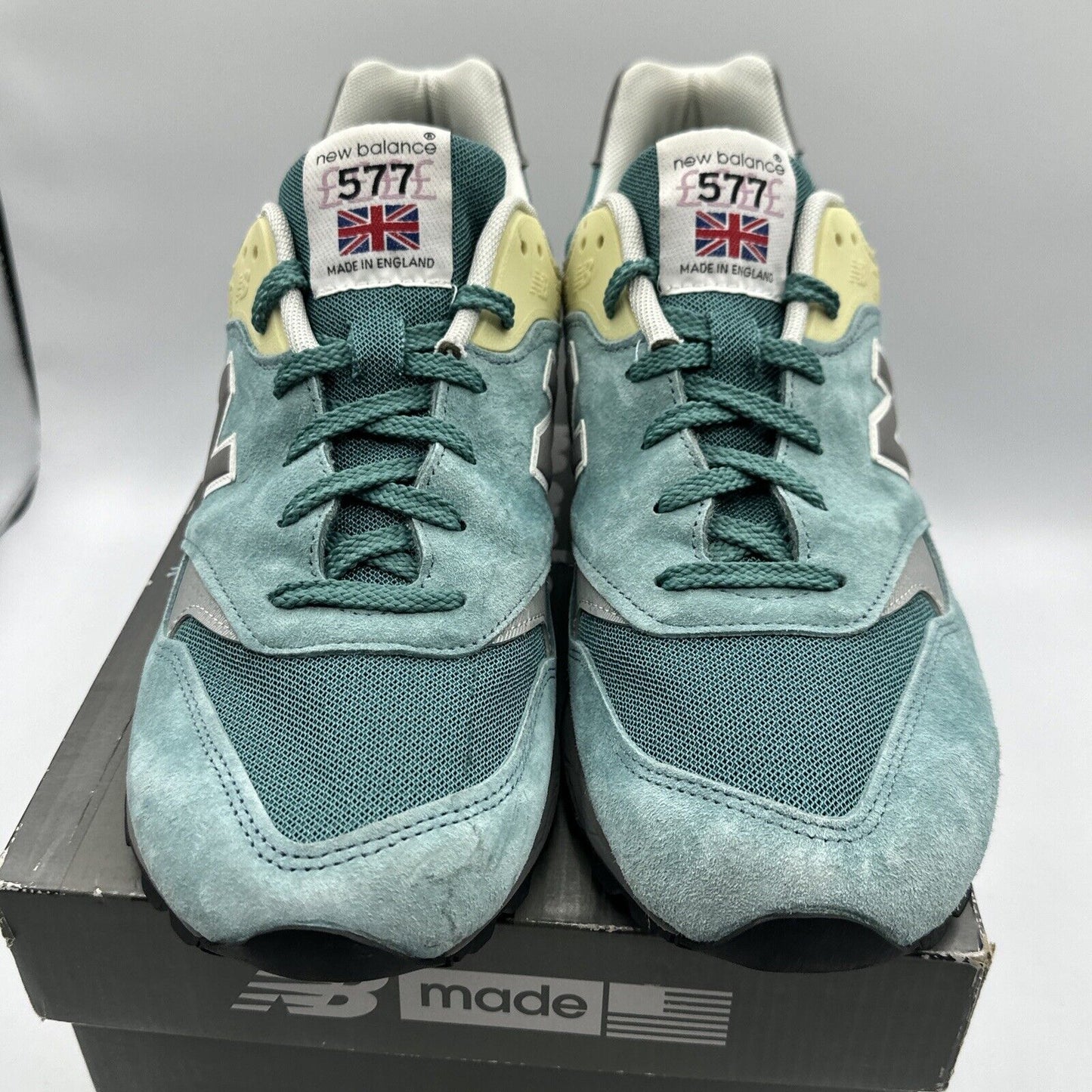 Size 12 - New Balance 577 English Tender - Sea Glass Premium Suede Rare Green Bl