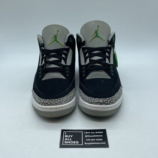 Size 9 - Jordan 3 Retro Mid Pine Green Black Grey White Suede (CT8532-030)