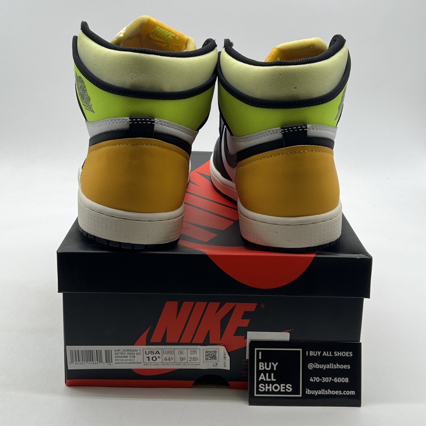 Size 10.5 - Air Jordan 1 Retro High OG Volt (555088-118)