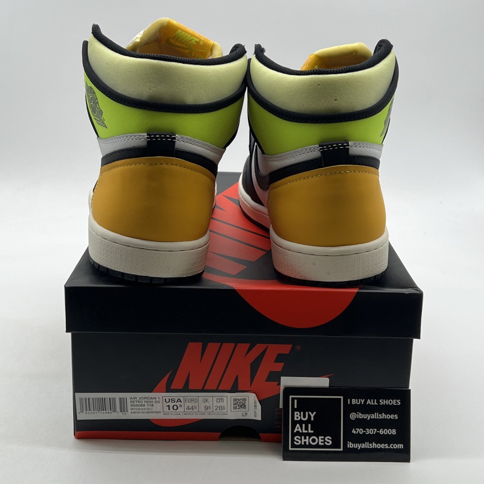 Size 10.5 - Air Jordan 1 Retro High OG Volt (555088-118)