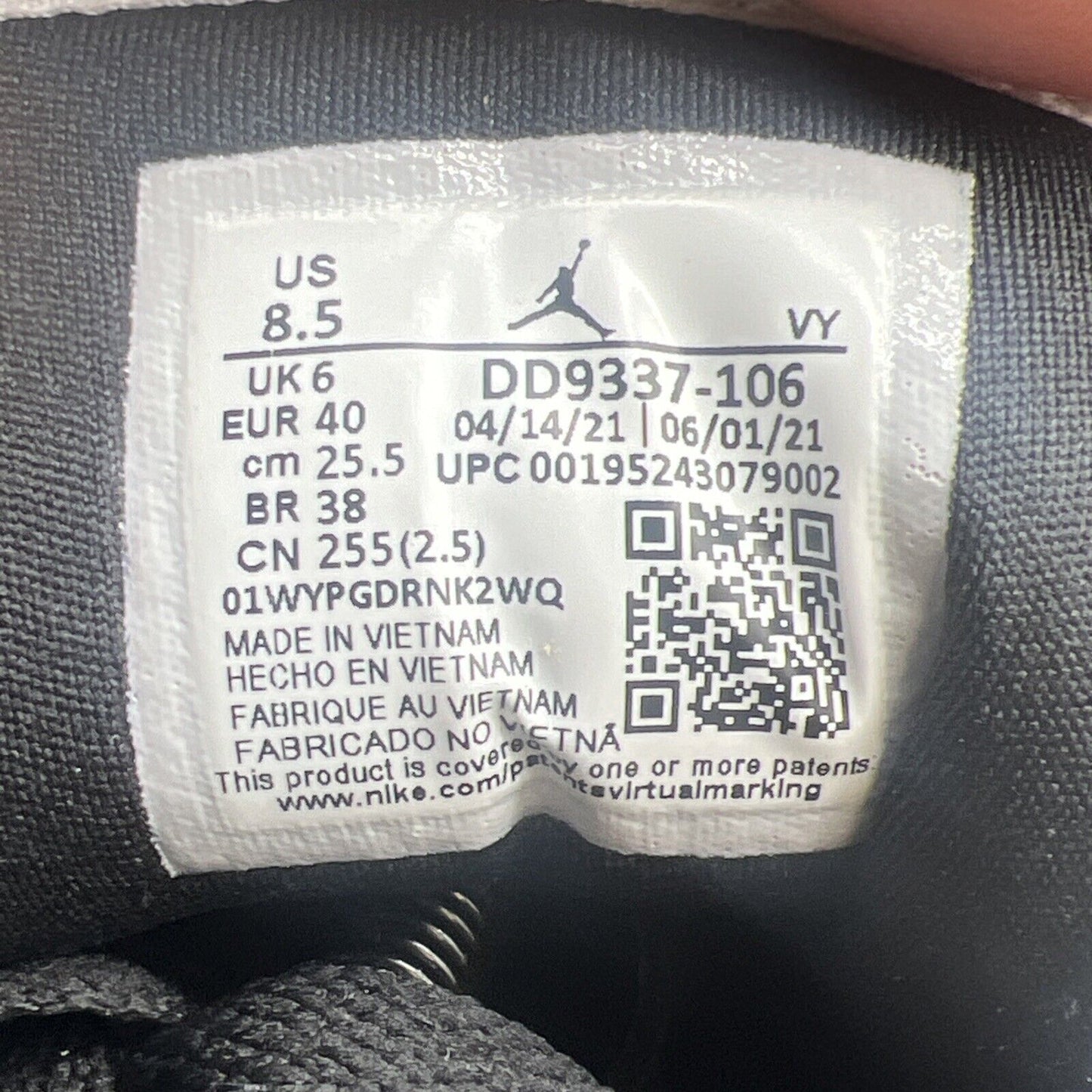 Size 8.5 - Air Jordan 1 SE Utility Low White Black Red W (DD9337-106)