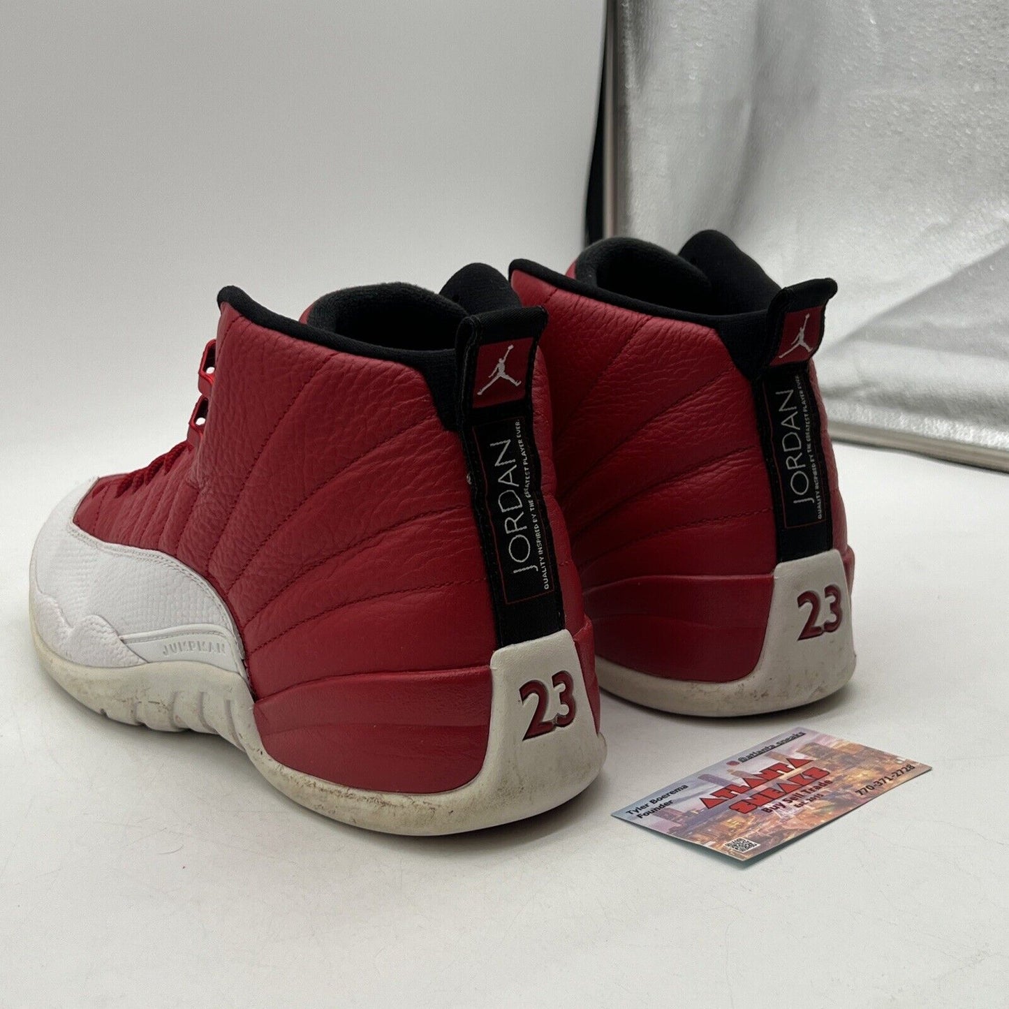 Size 11.5 - Air Jordan 12 Retro Gym Red White Leather Black (130690-600)