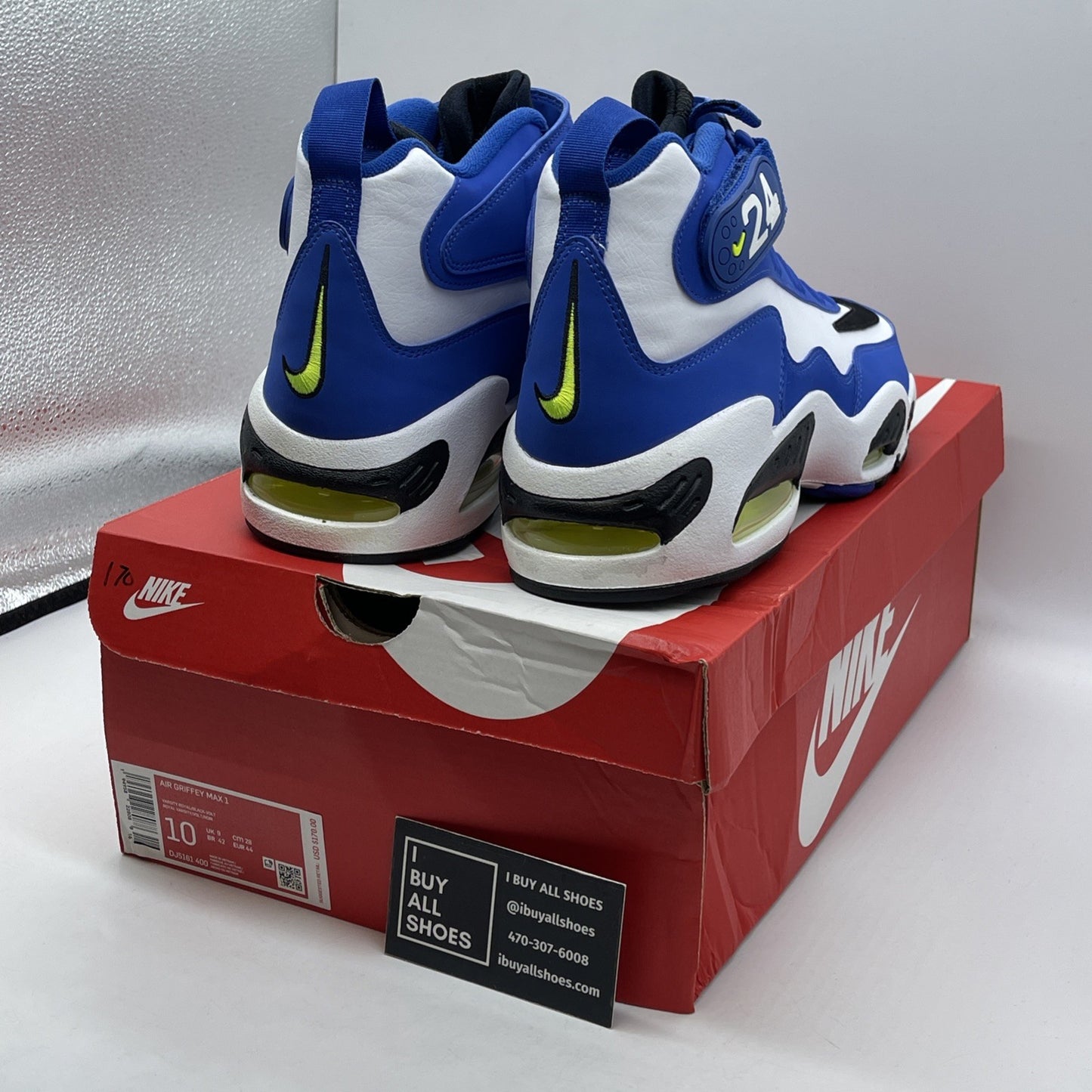 Size 10 - Nike Air Griffey Max 1 2021 Varsity Royal White Suede (DJ5161-400)