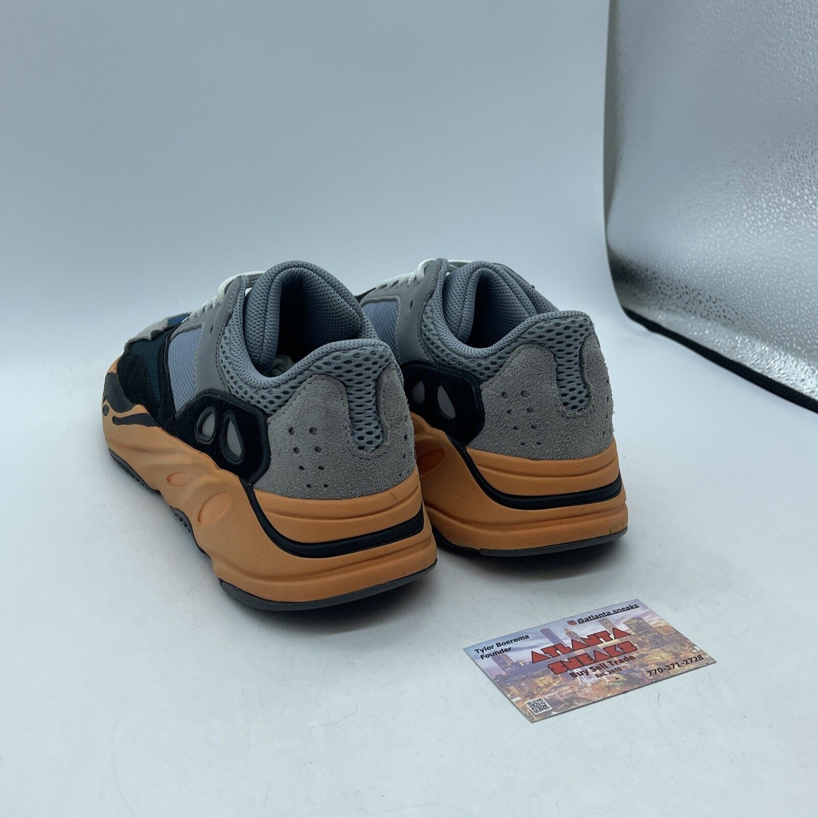 Size 9 - adidas Yeezy Boost 700 Wash Orange Black Grey Suede Leather (GW0296)