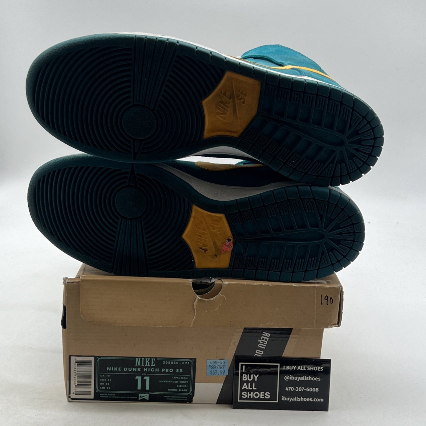 Size 11 - Nike Dunk Pro SB High Tropical Teal (305050-371)