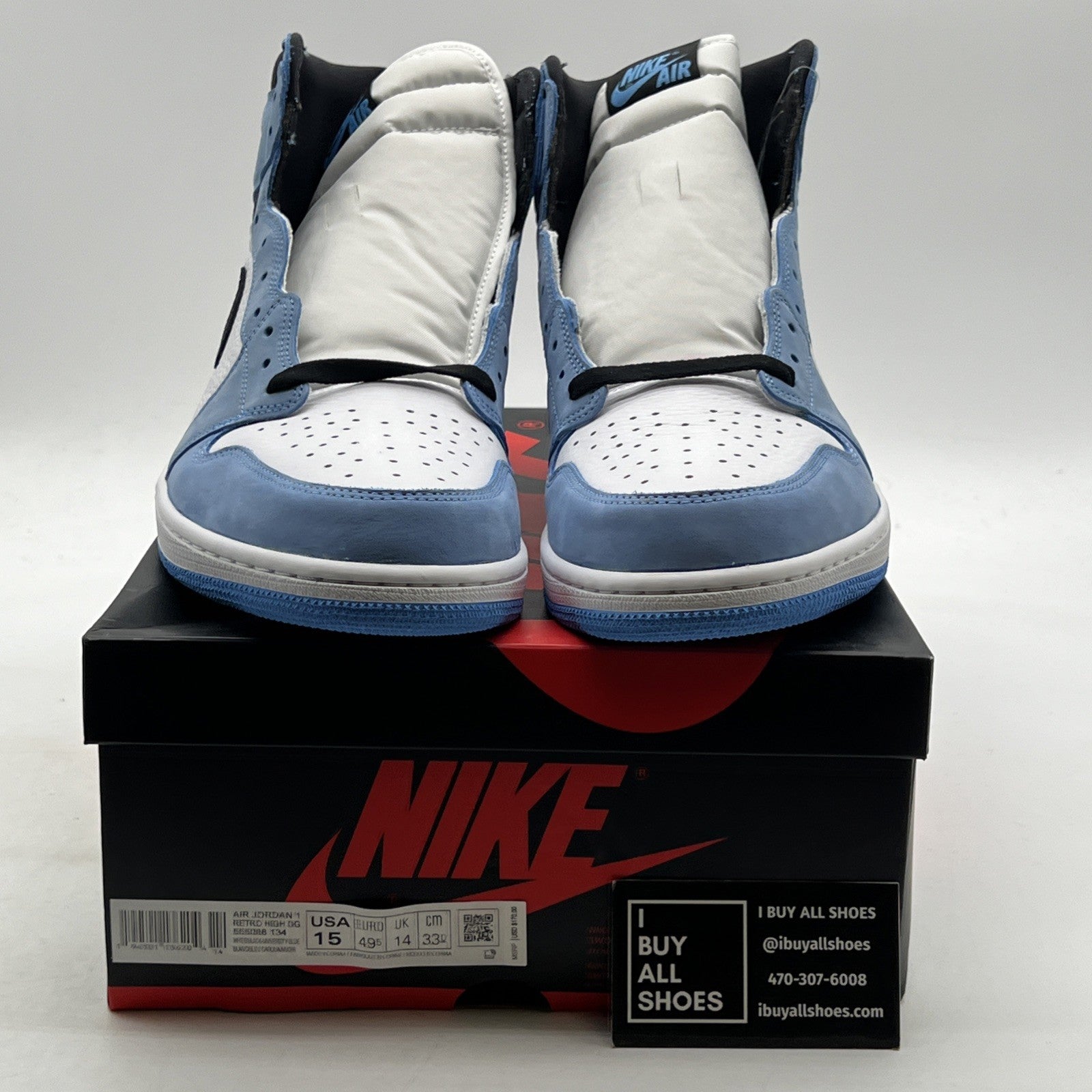 Size 15 - Air Jordan 1 Retro OG High University Blue (555088-134)