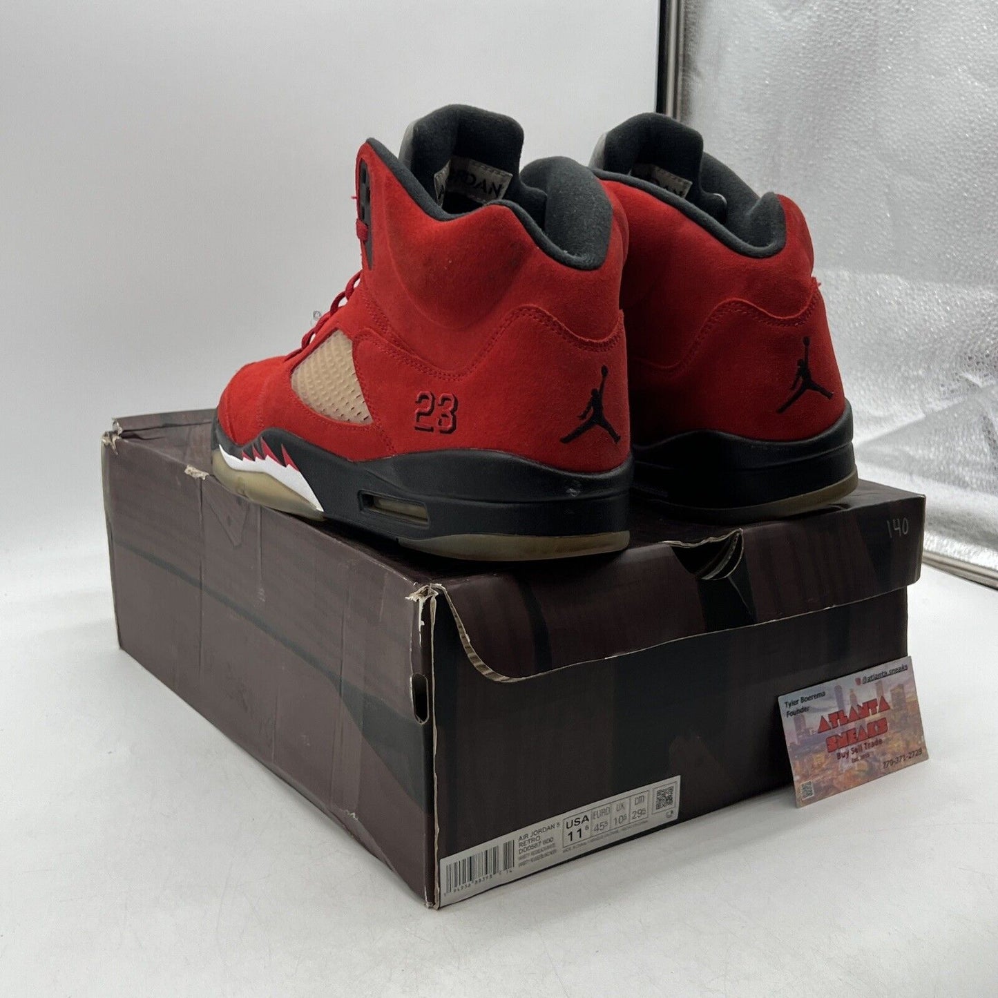 Size 11.5 - Jordan 5 Retro Mid Raging Bull Suede Grey Black (DD0587-600)