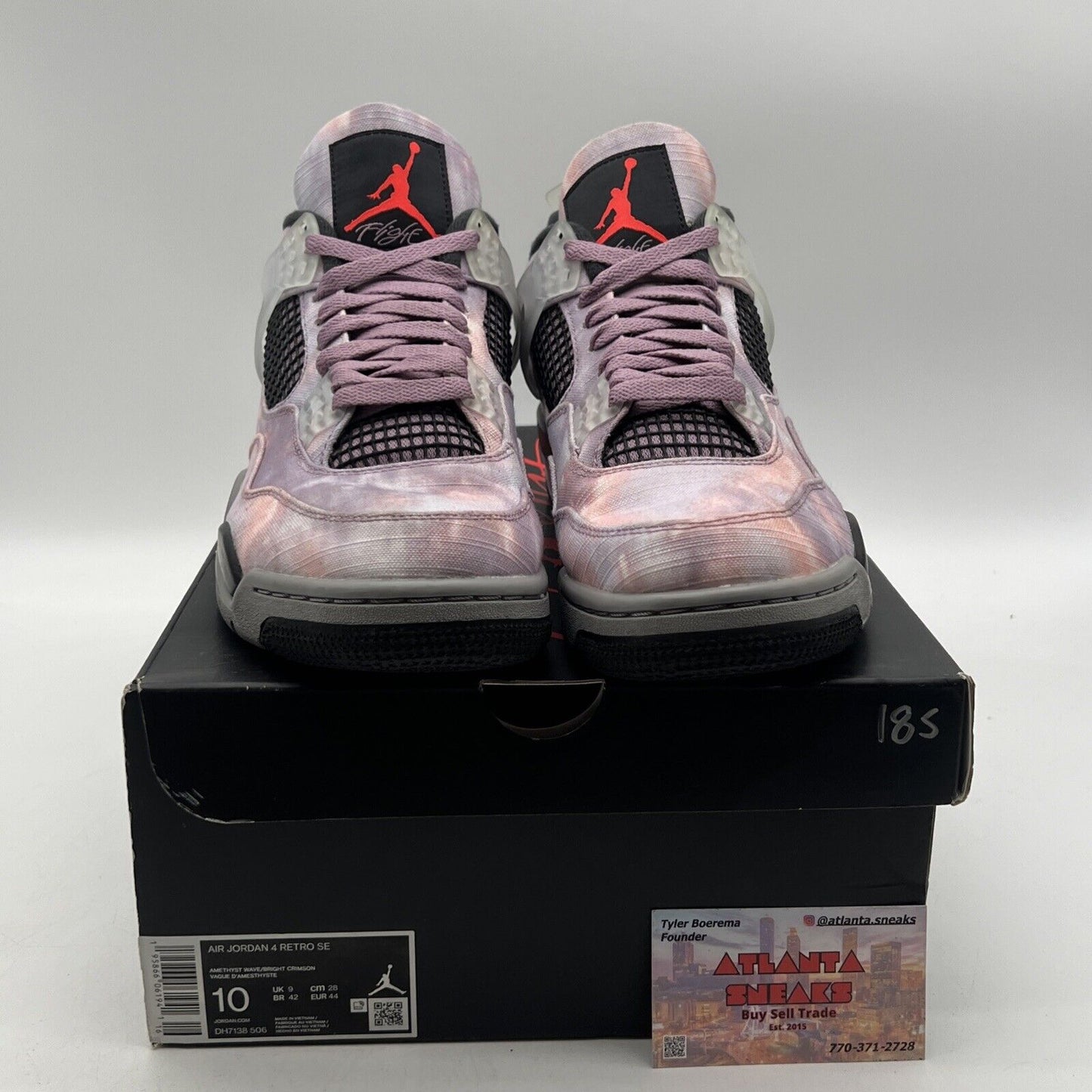 Size 10 - Jordan 4 Retro Zen Master White Black Red Purple (DH7138-506)