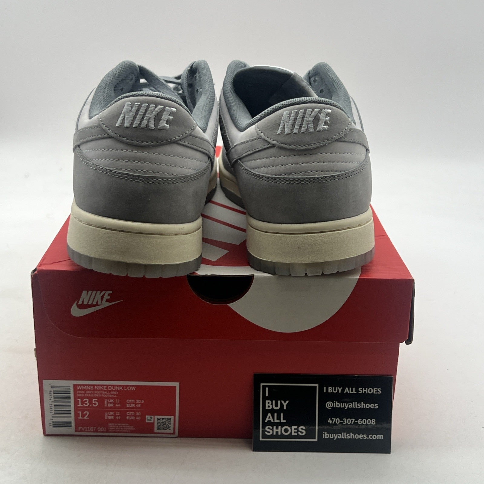 Size 13.5 - Nike Dunk Low Cool Grey W (FV1167-001)