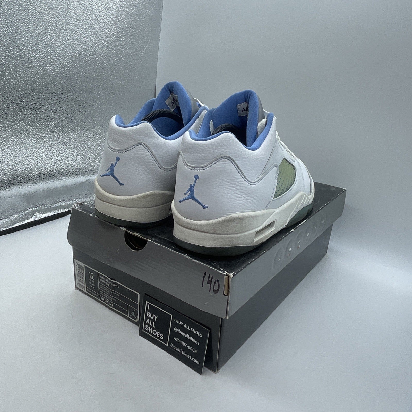 Size 12W - Air Jordan 5 Retro Low UNC (314337-141)