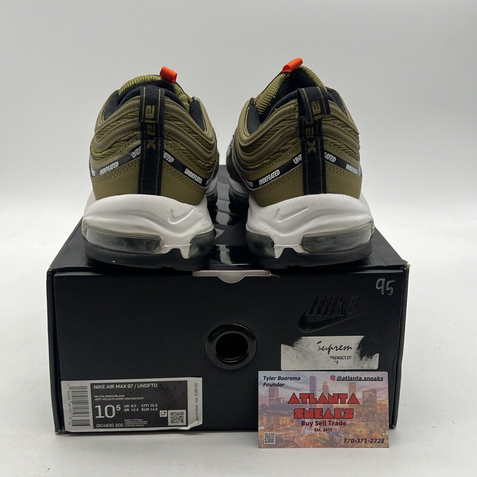 Size 10.5 - Nike Undefeated x Air Max 97 Militia Green (DC4830-300)