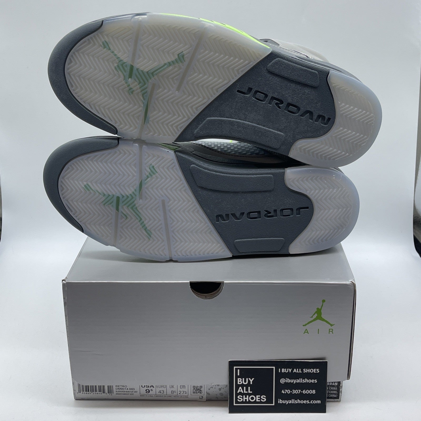 Size 9.5 - Jordan 5 Retro Green Bean Grey Leather (DM9014-003)