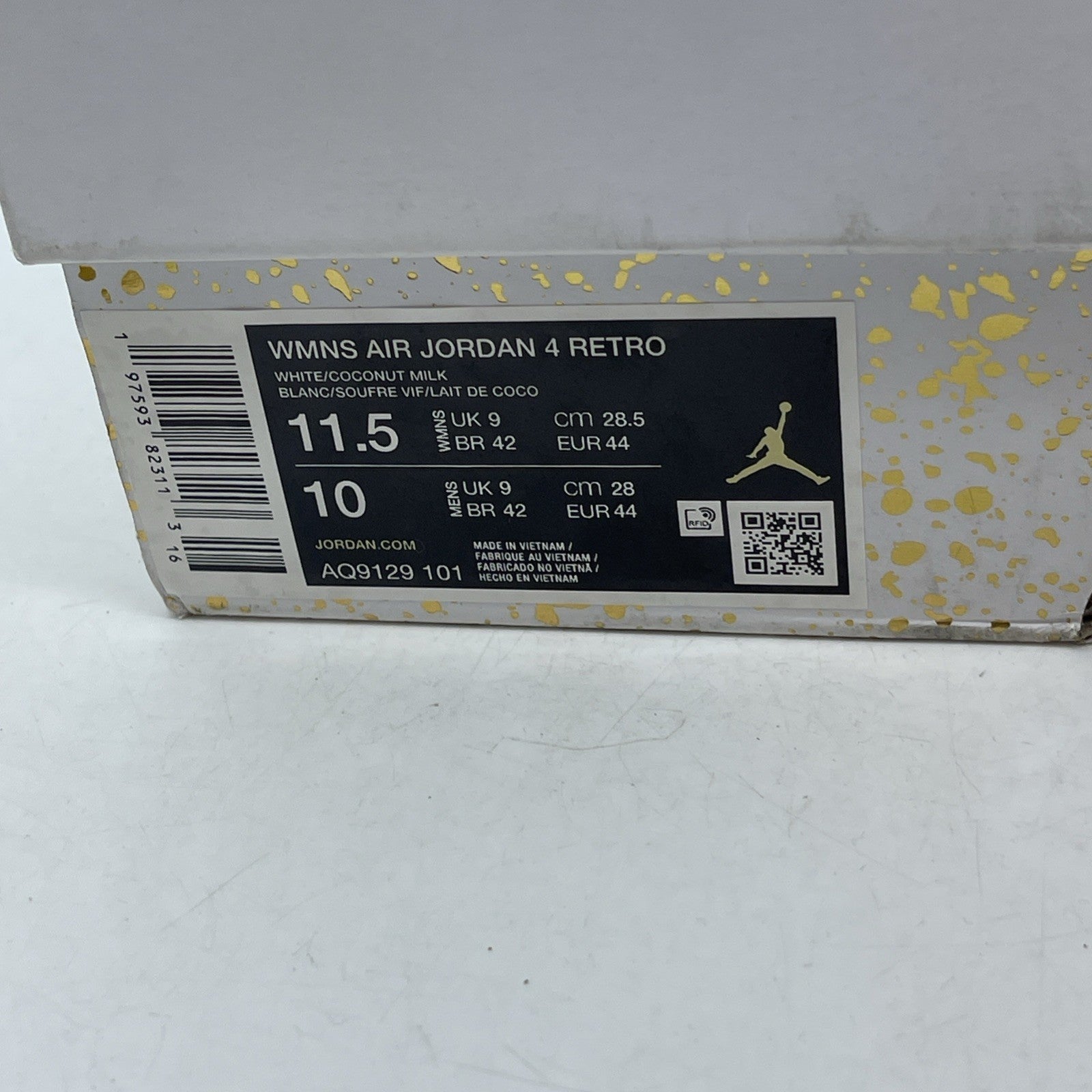 Size 11.5W - Air Jordan 4 Retro Vivid Sulfur (AQ9129-101)