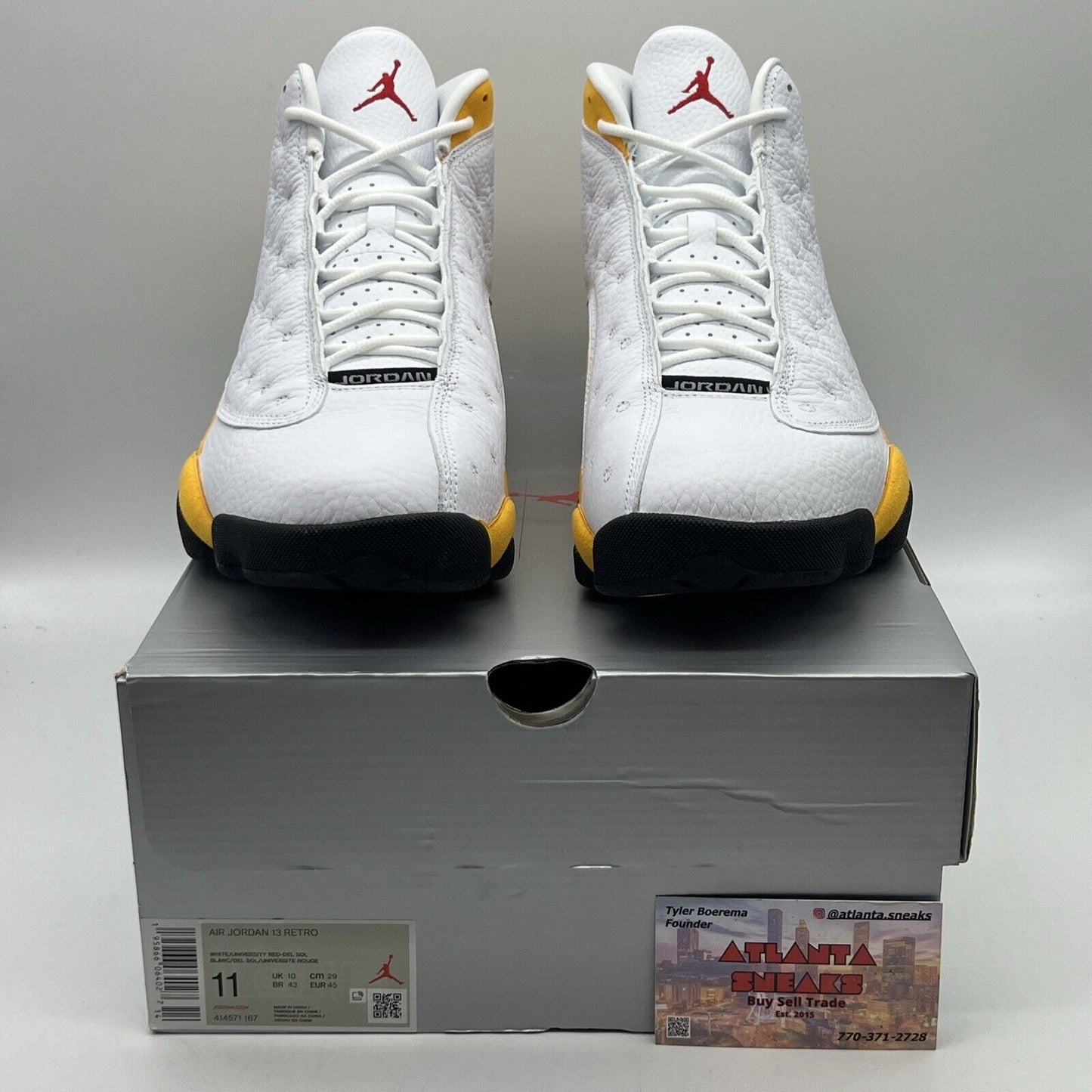 Size 11 - Jordan 13 Del Sol 2022 Brand New Og All White Yellow