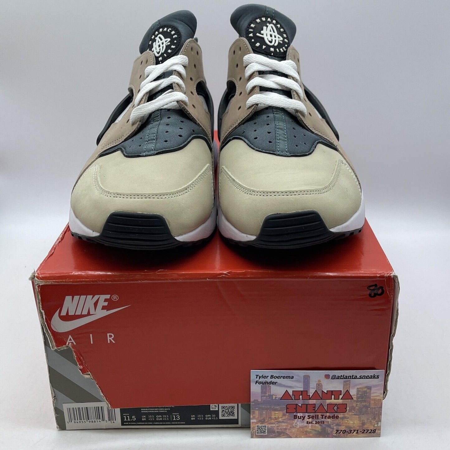 Size 11.5 - Nike Air Huarache OG Escape Brown Black Suede Leather (DH9532-201)