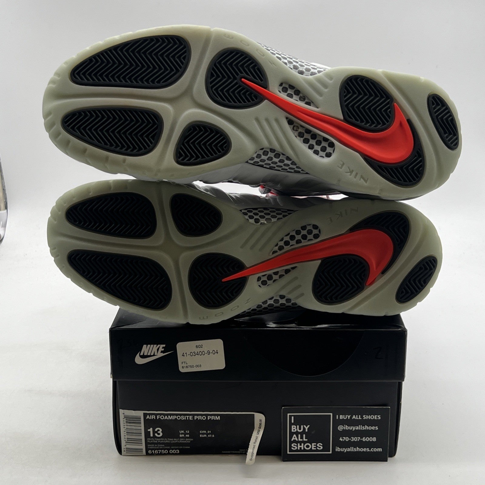 Size 13 - Nike Air Foamposite Pro Premium Pure Platinum (616750-003)