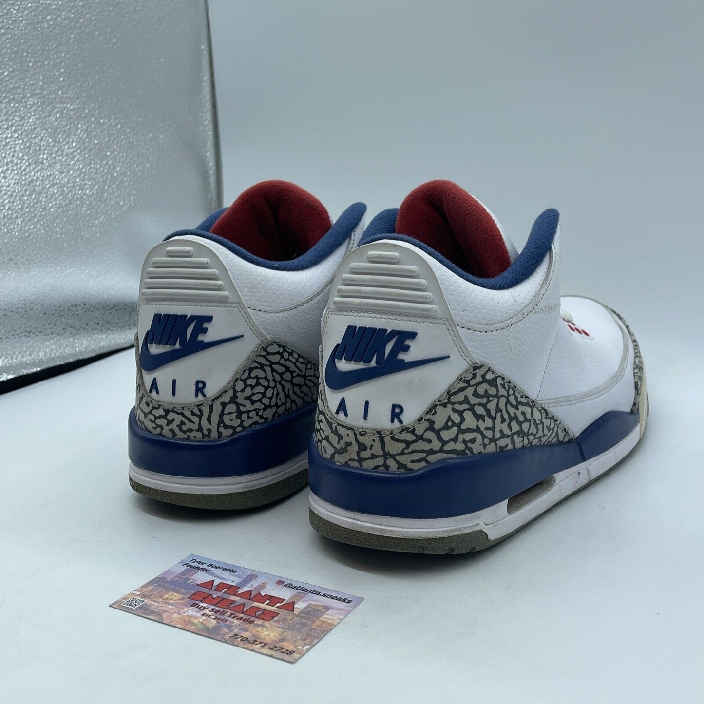Size 11.5 - Jordan 3 Retro Mid True Blue Grey Suede White Leather (854262-106)