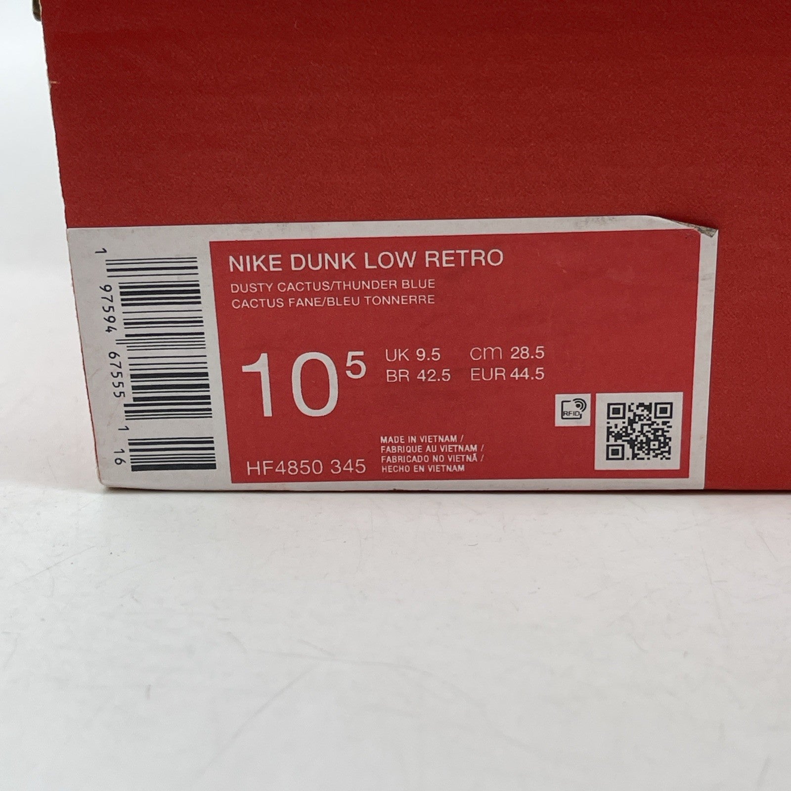Size 10.5 - Nike Dunk Low Dusty Cactus Thunder Blue Leather (HF4850-345)