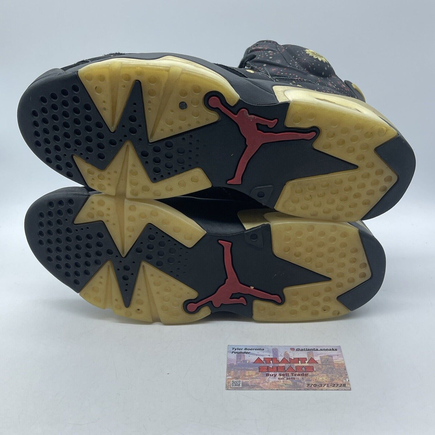 Size 10.5 - Air Jordan 6 Retro Chinese New Year Black Suede Gold (AA2492-021)