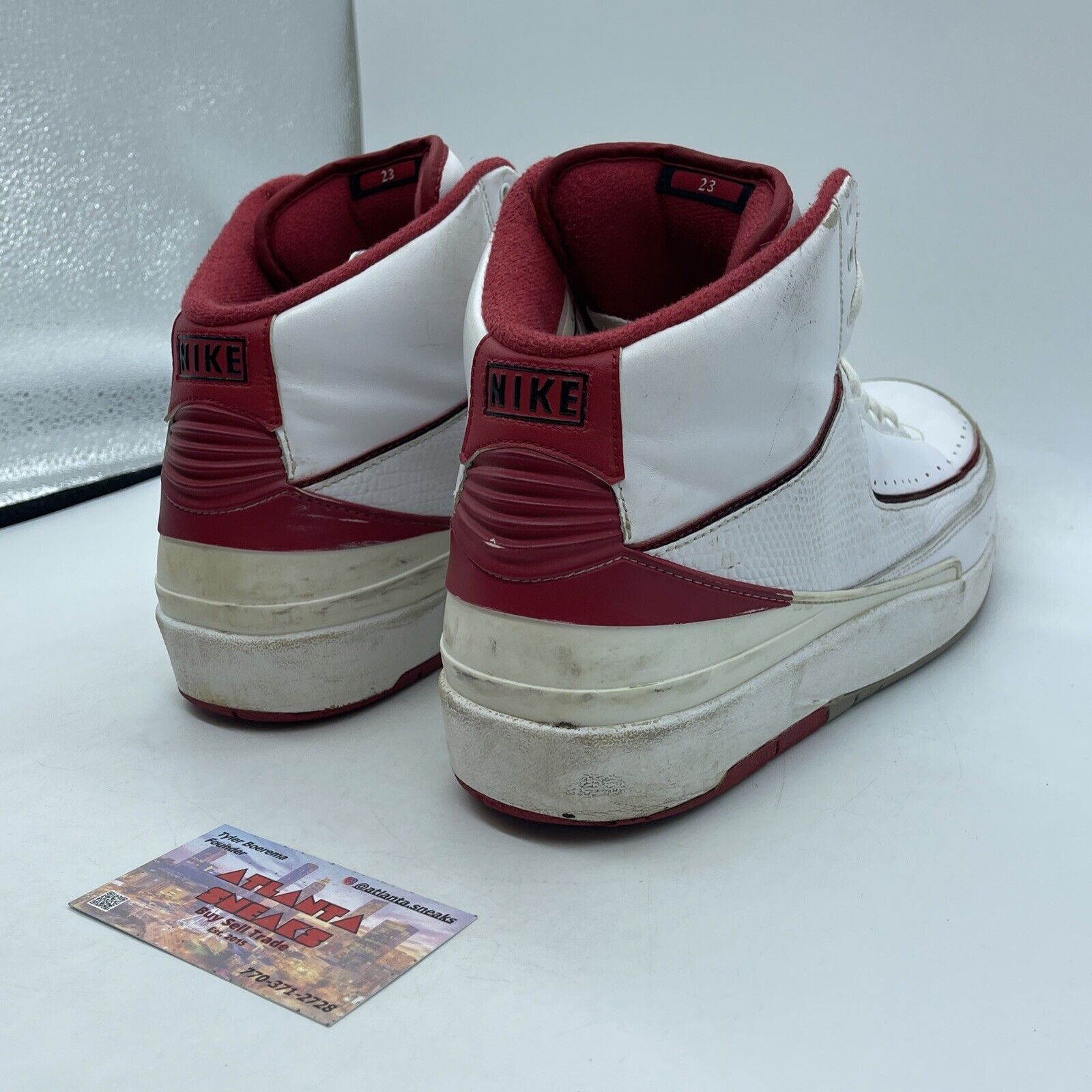 Size 12 - Air Jordan 2 Retro Chicago Home White Red Black Leather (385475-102)