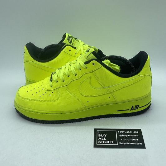 Size 10 - Nike Air Force 1 Green Black Leather Suede (488298-703)