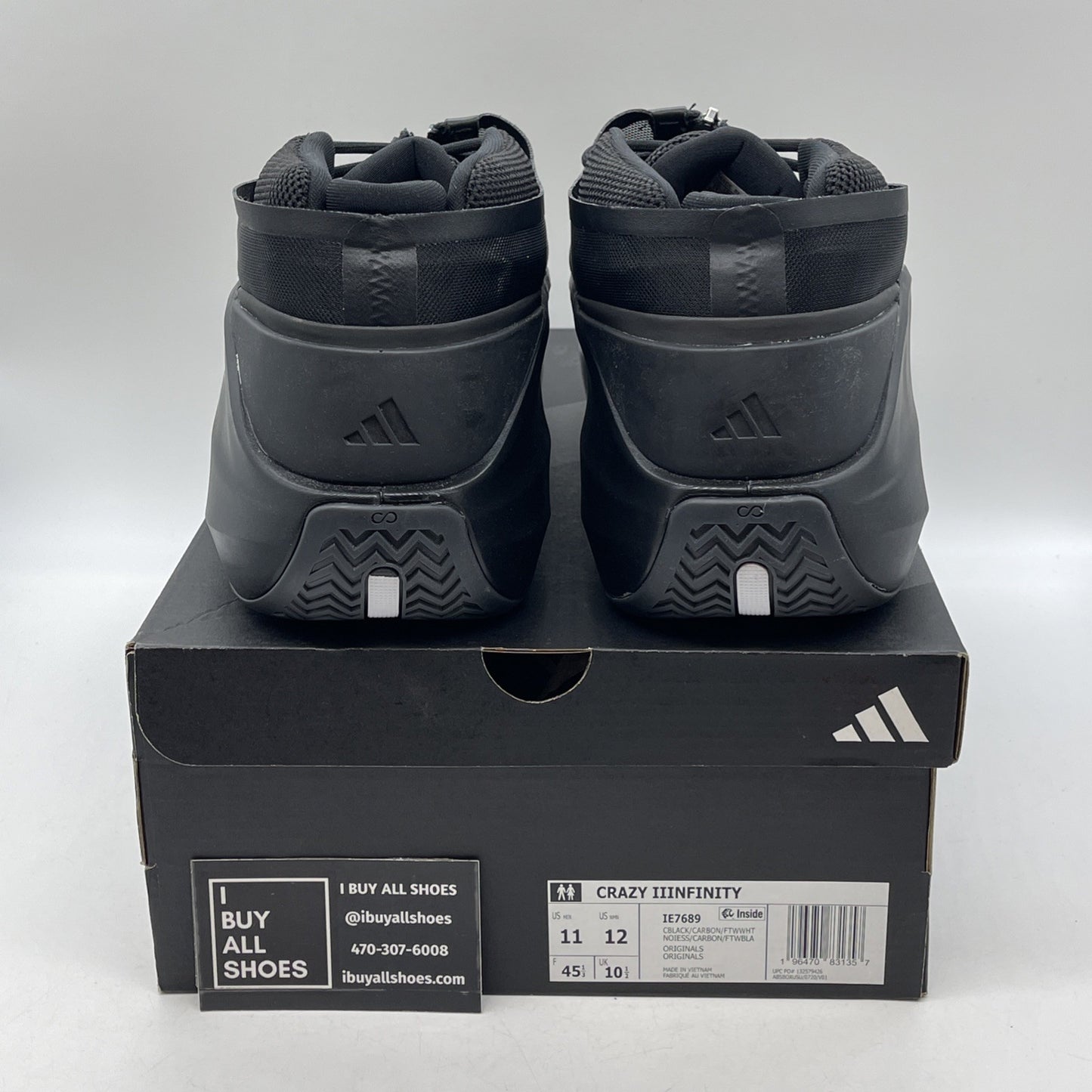 Size 11 - adidas Crazy IIInfinity Triple Black (IE7689)