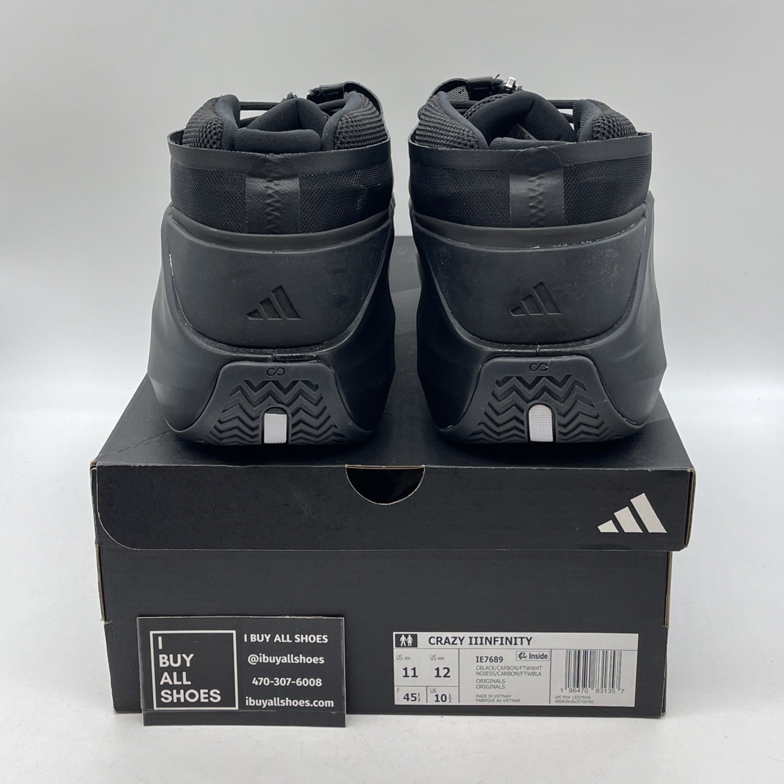 Size 11 - adidas Crazy IIInfinity Triple Black (IE7689)