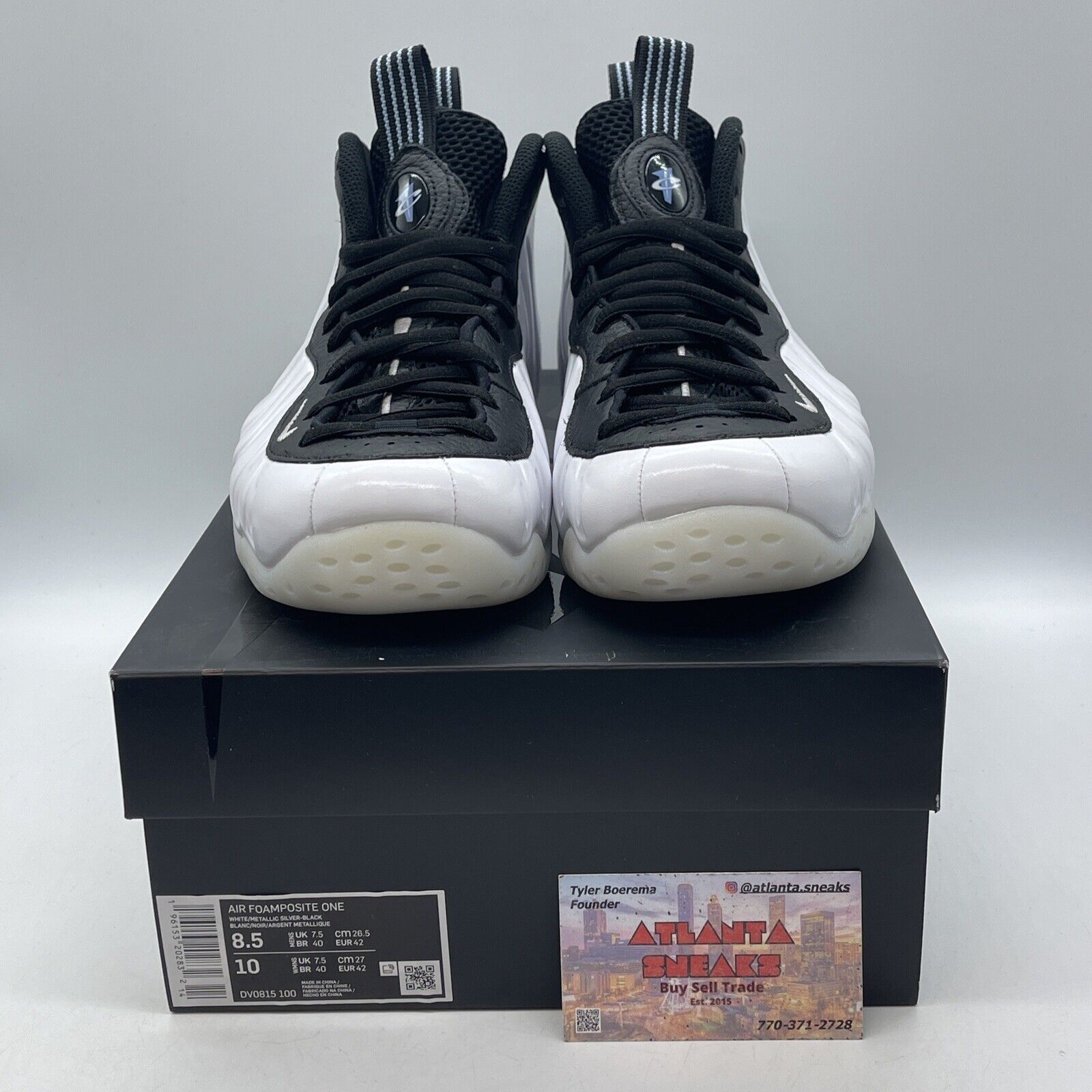 Size 8.5 - Nike Air Foamposite One Penny PE Black White Silver (DV0815-100)