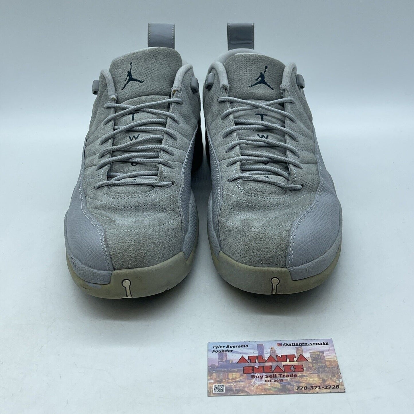 Size 12 - Air Jordan 12 Retro Low Wolf Grey Suede Leather (308317-002)