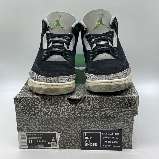 Size 11 - Jordan 3 Retro Mid Pine Green Grey Black Suede (CT8532-030)