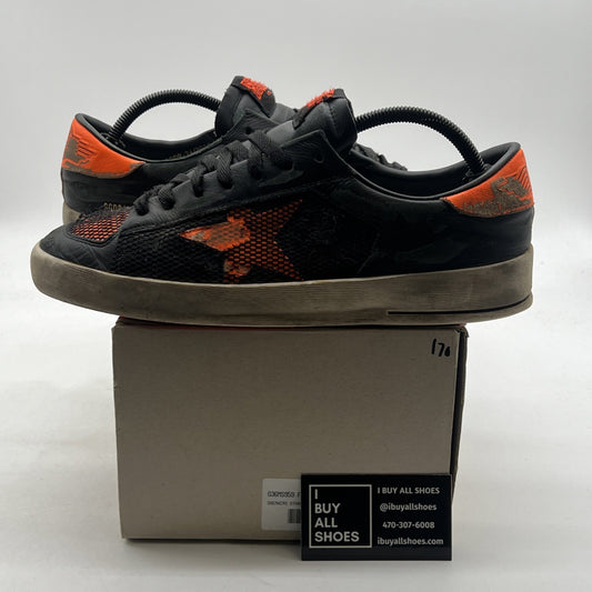 Size 42 - Golden Goose Men Stardan Under Net Star Black/Orange (G36MS959.F4)