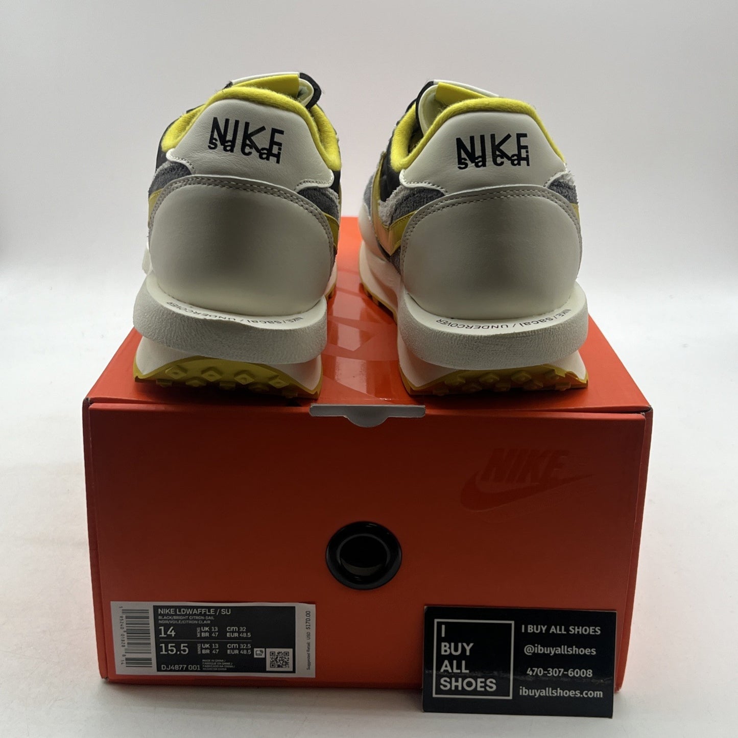 Size 14 - Nike sacai x Undercover x LDWaffle Bright Citron (DJ4877-001)