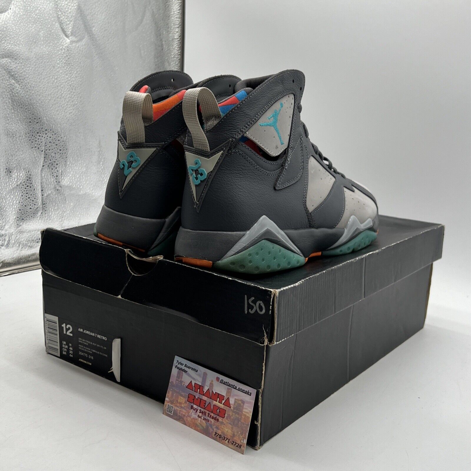 Size 12 - Air Jordan 7 Retro Barcelona Days Grey Suede Leather (304775-016)