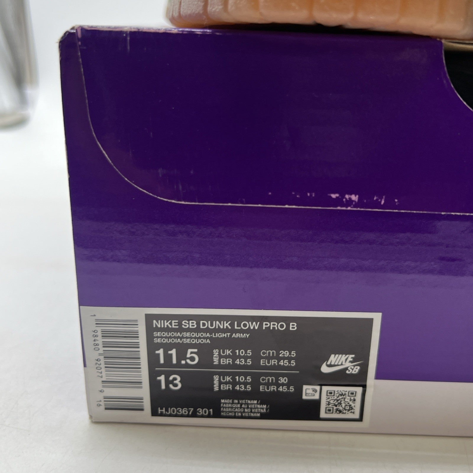Size 11.5 - Nike Dunk SB Pro B Low Sequoia (HJ0367-301)