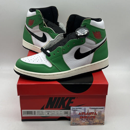 Size 9 - Air Jordan 1 Retro OG Lucky Green W Brand New Og All DS Black White