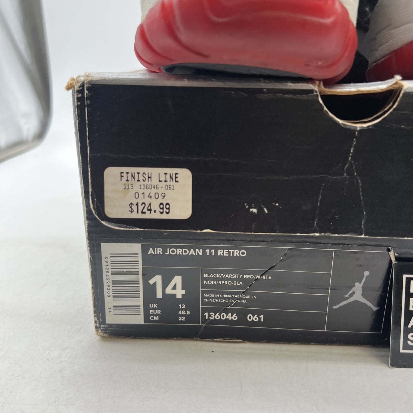Size 14 - Air Jordan 11 Retro 2001 Bred (136046-061)